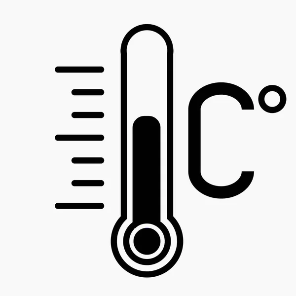 Значок Популярного Термометра Значок Вектора — стоковый вектор