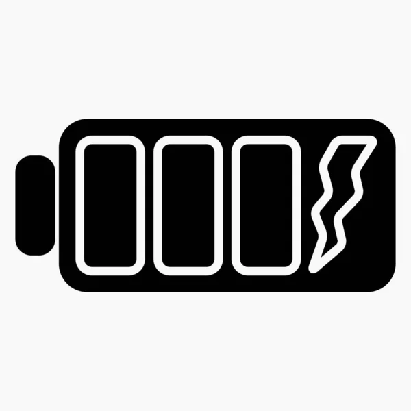 Popular Battery Icon Partial Charging Vector Icon — Stock Vector