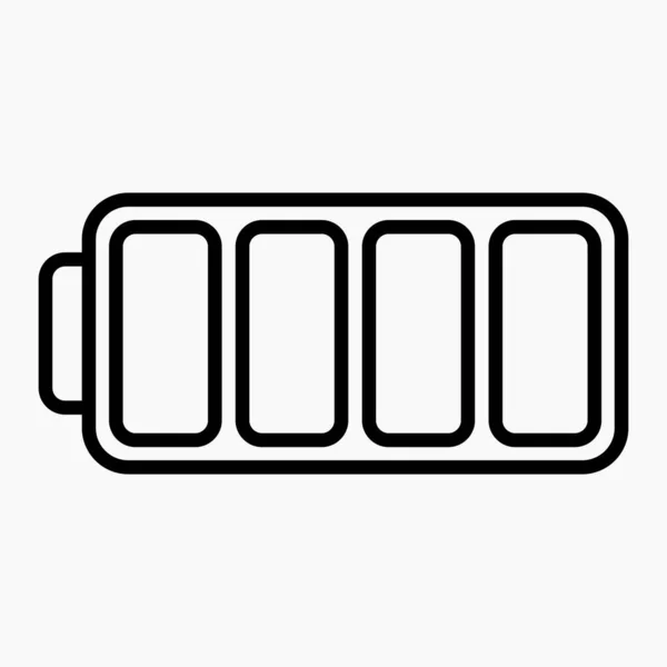 Плоская Икона Полная Батарея Значок Вектора — стоковый вектор