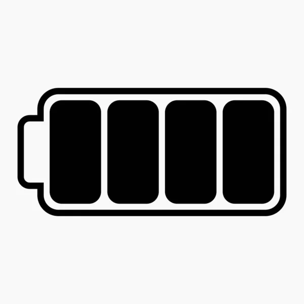 Laddning Batteriet Mörk Färg Isoleras Med Minst Platt Linjär Ikon — Stock vektor