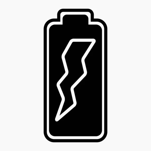 Populaire Battery Icon Geïsoleerd Met Ten Minste Één Vlakke Lijn — Stockvector