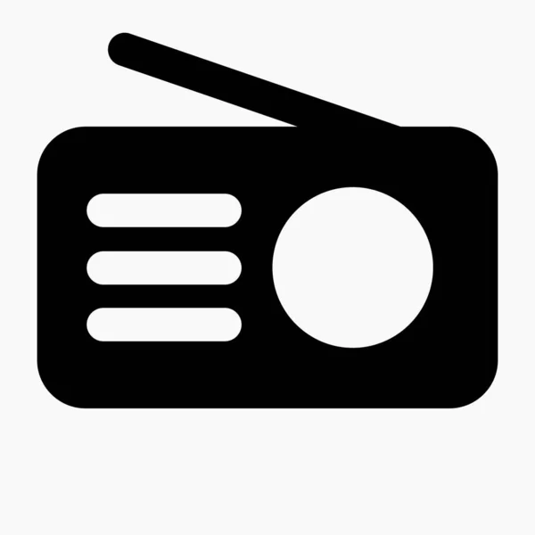 Modelo Logotipo Vetor Ícone Rádio Simples — Vetor de Stock