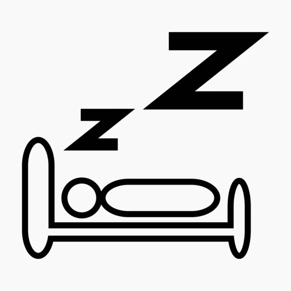Neues Schlafendes Symbol Trendigen Flachen Stil Isoliert Auf Dem Hintergrund — Stockvektor