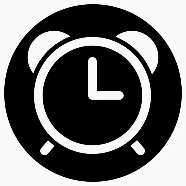 Icône Vectorielle Horloge Sombre Montre Symbole Temps Icône Vectorielle — Image vectorielle