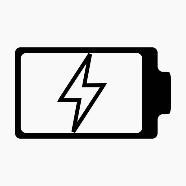 Transparante Batterij Opladen Pictogram Vectorpictogram — Stockvector