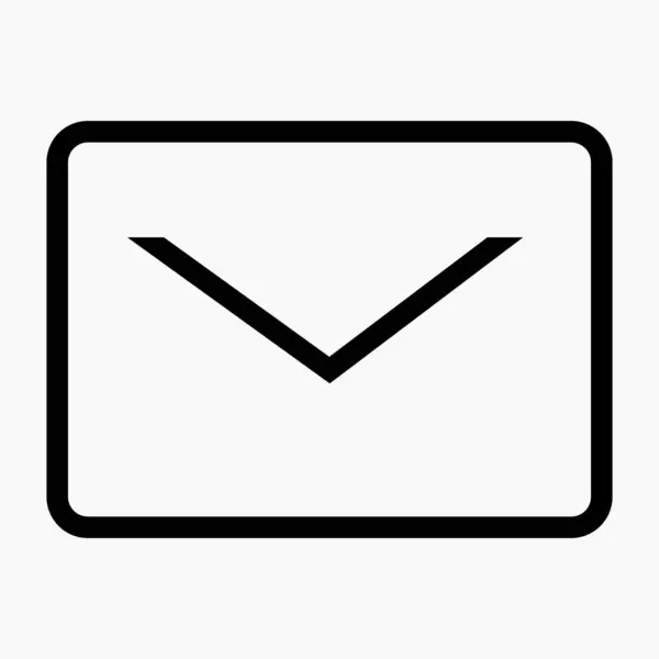 Mail Icon Geïsoleerd Minimale Platte Lineaire Pictogram Voor Toepassing Info — Stockvector
