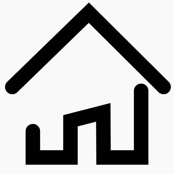 Home Icona Icona Lineare Piatta Minimale Isolata Alla Moda Applicazioni — Vettoriale Stock
