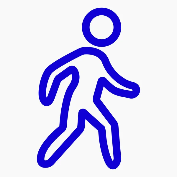 Neues Running Man Icon Isoliert Minimale Einzelne Flache Lineare Ikone — Stockvektor