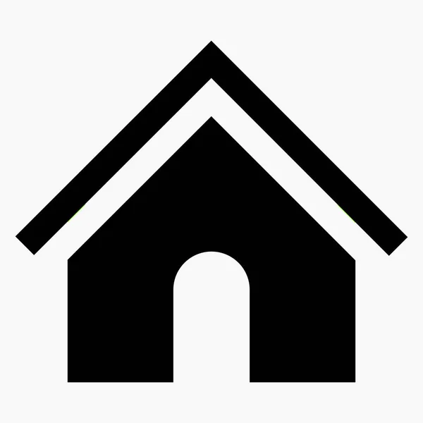 Dark House Icon Isolata Icona Lineare Piatta Minimale Singola Applicazione — Vettoriale Stock