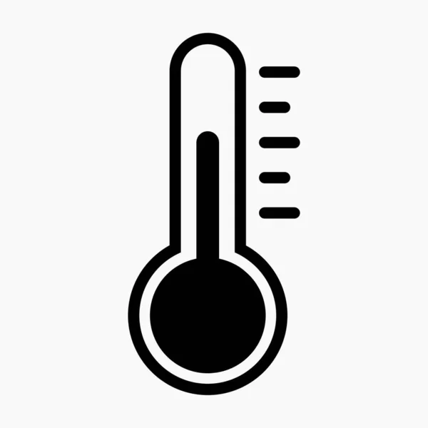 Символ Вектора Значка Термометра Изолировал Минимальный Одноплоский Линейный Значок Применения — стоковый вектор
