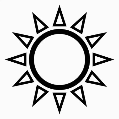 Yeni basit güneş vektörü simgesi uygulama ve bilgi grafiği için minimal tek düz doğrusal simgeyi izole etti. Web siteleri ve mobil minimal düz tasarım için ticari satır vektör simgesi.