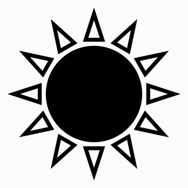 Yeni basit güneş vektörü simgesi uygulama ve bilgi grafiği için minimal tek düz doğrusal simgeyi izole etti. Web siteleri ve mobil minimal düz tasarım için ticari satır vektör simgesi.