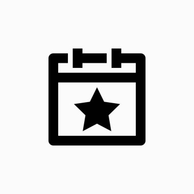 Takvim simgesi vektör illüstrasyonu.