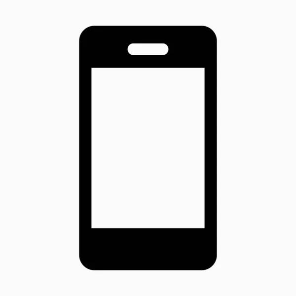 Teléfono Celular Móvil Aislado Icono Lineal Plano Mínimo Para Aplicación — Archivo Imágenes Vectoriales