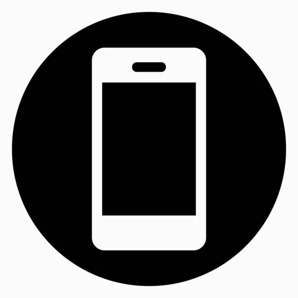 Cellulare Isolato Minimale Singola Icona Lineare Piatta Applicazione Info Grafica — Vettoriale Stock