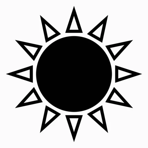 Новая Простая Иконка Вектора Солнца Изолировала Минимальную Плоскую Линейную Иконку — стоковый вектор