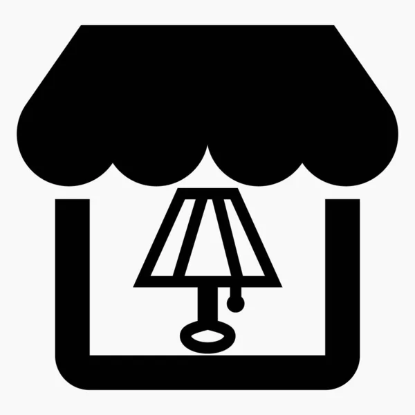Magasin Lampe Vente Luminaires Matériel Électrique Pour Les Magasins Icône — Image vectorielle