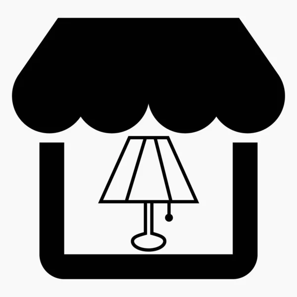 Magasin Lampe Vente Luminaires Matériel Électrique Pour Les Magasins Icône — Image vectorielle