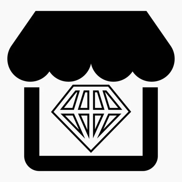 Diamond Shop Icon Good Product Icon Best Online Store Icon — Stock Vector