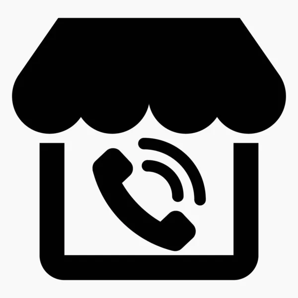 Komunikace Obchodem Internetový Obchod Telefon Zavolej Trh Ikona Vektoru — Stockový vektor