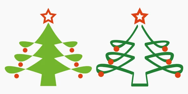 Weihnachtsbaum Weihnachten Neujahrsferien Dekoration Für Weihnachten Vektorsymbol — Stockvektor