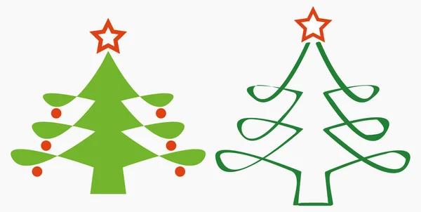 Weihnachtsbaum Weihnachten Neujahrsferien Dekoration Für Weihnachten Vektorsymbol — Stockvektor