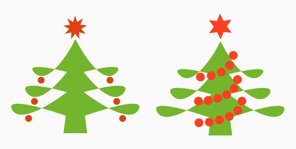 Arbre Noël Noël Vacances Nouvel Décorations Pour Noël Icône Vectorielle — Image vectorielle
