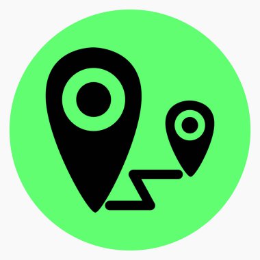 Yeşil Navigasyon Vektör Simgesi uygulama ve bilgi grafiği için en az düz doğrusal simgeyi izole etti. Web siteleri ve mobil minimal düz tasarım için ticari satır vektör simgesi.