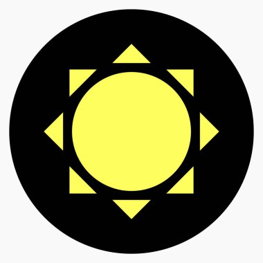 Yeni Güneş simgesi uygulama ve bilgi grafiği için minimal düz doğrusal simgeyi izole etti. Web siteleri ve mobil minimal düz tasarım için ticari satır vektör simgesi.