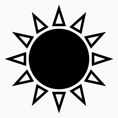 Vektör güneş, uygulama ve bilgi grafiği için minimal düz doğrusal simgeyi izole etti. Web siteleri ve mobil minimal düz tasarım için ticari satır vektör simgesi.