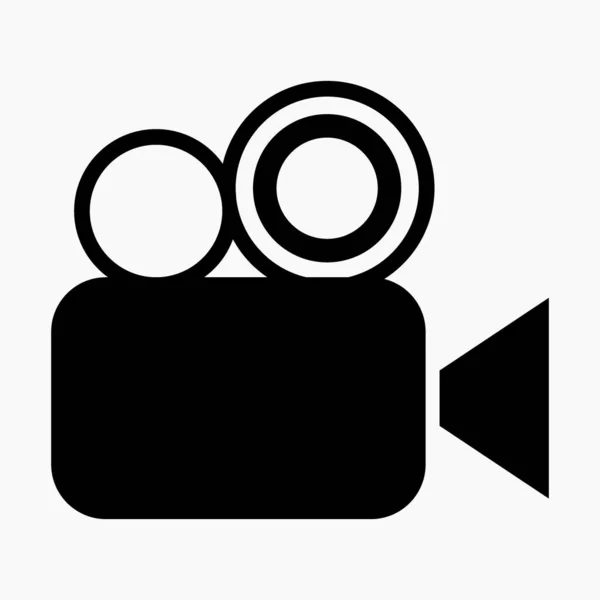 Vettore Icona Videocamera Isolato Minima Singola Icona Lineare Piatta Applicazione — Vettoriale Stock