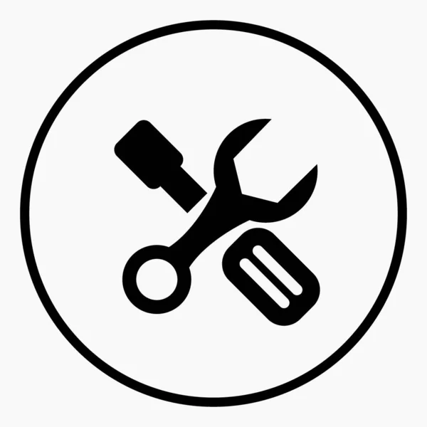 New Spanner Screwdriver Icon Vector Icon — ストックベクタ