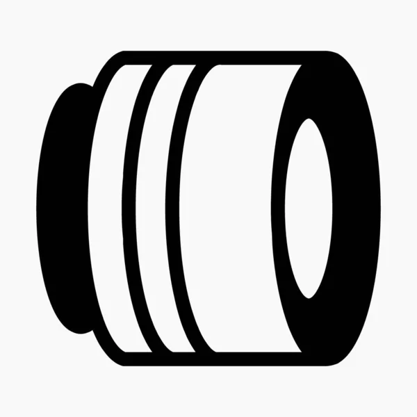 Zoom Lens Autofocus Icon Isolated Minimal Single Flat Linear Icon — 图库矢量图片