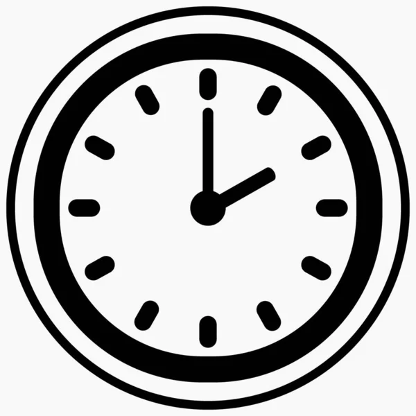 Новий Вектор Піктограм Часу Годинника Ізольована Мінімальна Одна Плоска Лінійна — стоковий вектор
