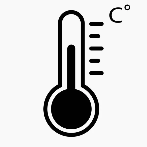 Thermometer Symbol Vektorsymbol Isoliert Minimalen Flachen Linearen Symbol Für Anwendung — Stockvektor