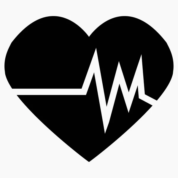 Electrocardiogram Icon Isolated Minimal Single Flat Linear Icon Application Info — ストックベクタ
