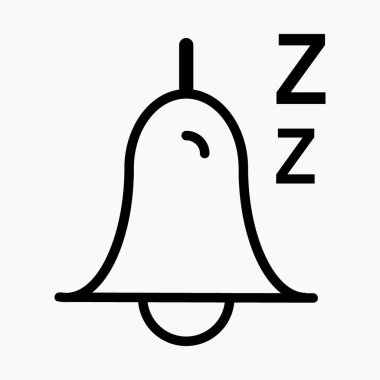 Zil çalma uygulaması ve bilgi grafiği için minimal düz doğrusal simgeyi izole etti. Web siteleri ve mobil minimal düz tasarım için ticari satır vektör simgesi.