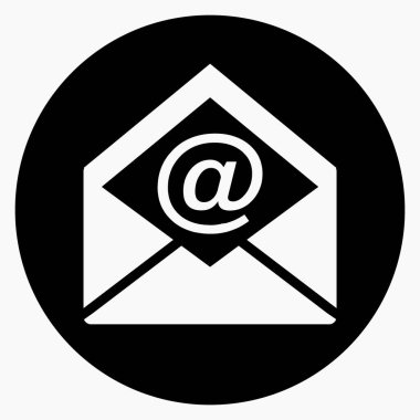 Yeni posta zarfı simgesi düz stil. Vektör simgesi.