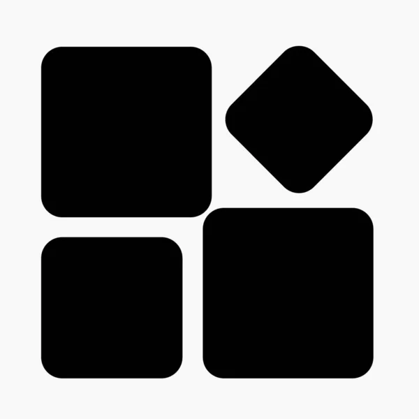 Flat Black Gear Settings Icon Isolated Minimal Single Flat Linear — Vetor de Stock