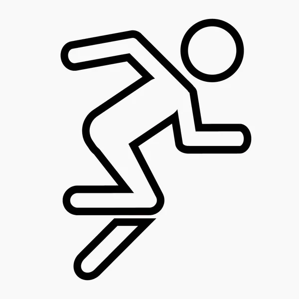 Swiftly Running Man Commercial Line Vector Icon Websites Mobile Minimalistic — Stockvektor