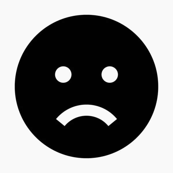 Sad Face Icon Vector Icon — Stock Vector