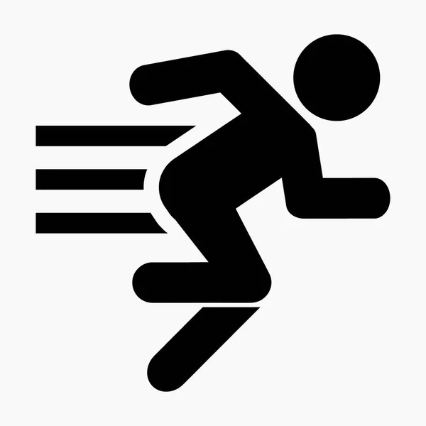 New Fast Run Icon Running Icon Vector Isolated Minimal Single Gráficos Vectoriales