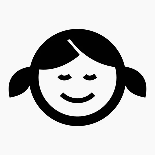 Girl Boy Icon Isolated Minimal Single Flat Linear Icon Application — Image vectorielle