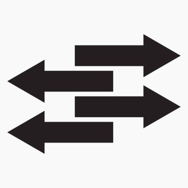 Okların farklı yönlerdeki simge hareketi. Vektör simgesi.