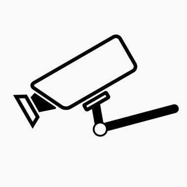 Kamera hattı simgesi. Vektör simgesi. Web siteleri ve mobil minimal düz tasarım için ticari satır vektör simgesi.