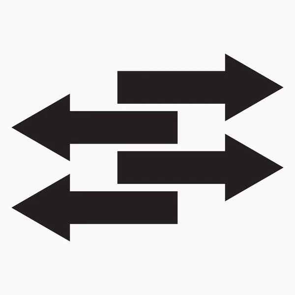 Icon Movement Arrows Different Directions Vector Icon —  Vetores de Stock