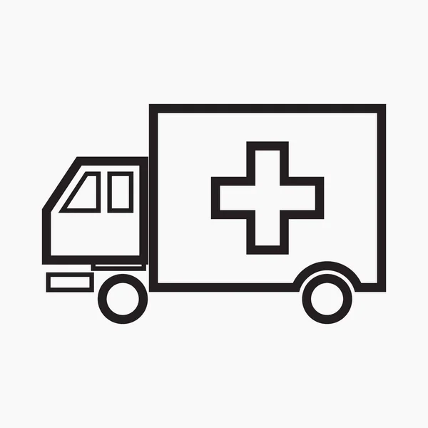 New Ambulance Icon Vector Icon — Stok Vektör