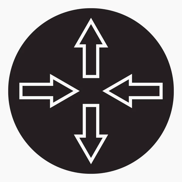 Icon Button Connection Arrows Movement Different Directions Action Selection Icon —  Vetores de Stock