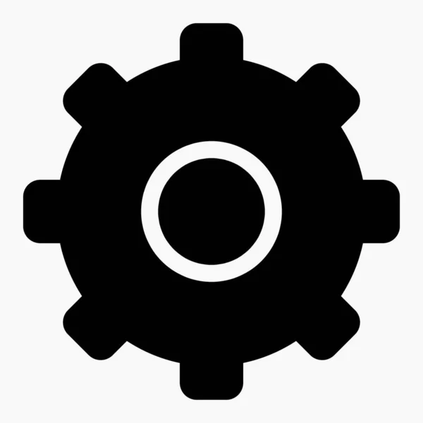 New Black Settings Icon Vector Icon — Vector de stock
