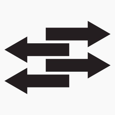 Okların farklı yönlerdeki simge hareketi. Vektör simgesi.